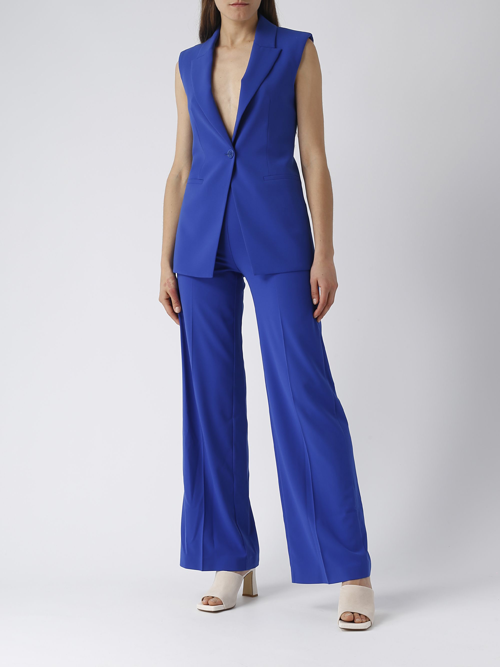 パンツ PATRIZIA PEPE Women Straight Pants 2P1673 A057C789 Blue Patrizia Pepe straight-leg Trousers | Blue | FARFETCH