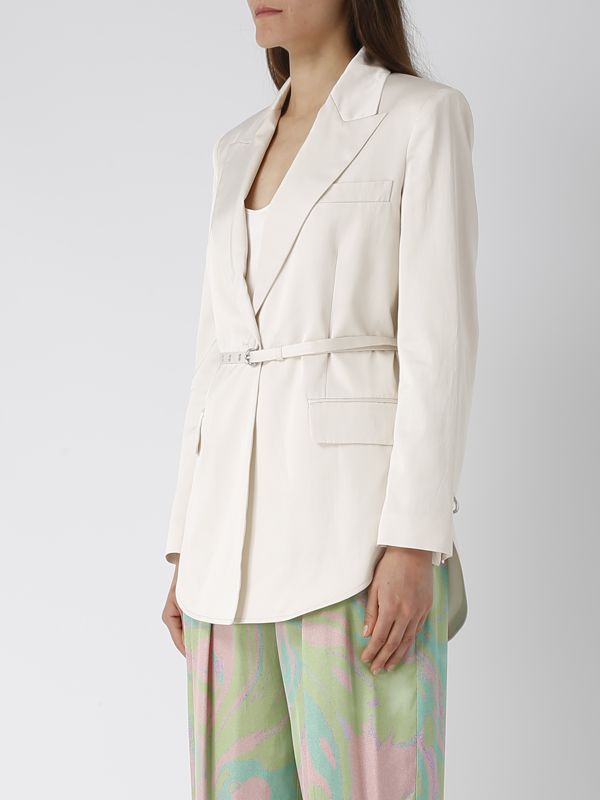 Pinko Goldeneye cotton blend blazer with belt for women