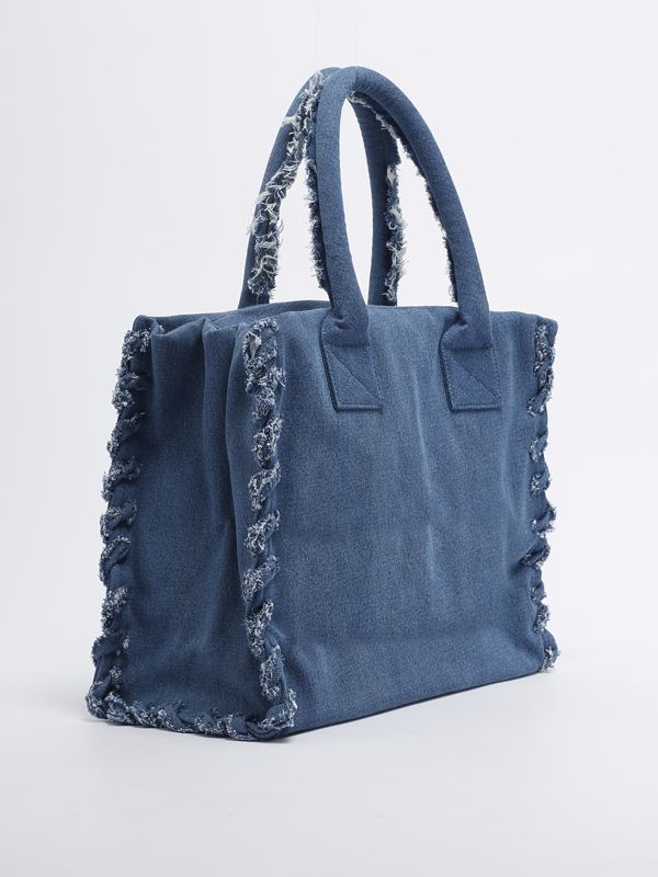 トートバッグ PINKO Woman Tote bags Blue 104754A2G5 AE7Q PINKO logo-patch Tote Bag | Blue | FARFETCH