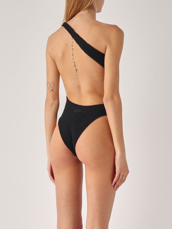 水着・ビーチグッズその他 MC2 SAINT BARTH 'Lora' one-piece swimsuit Black Lora crinkle lurex black one-piece swimsuit – MC2 Saint Barth