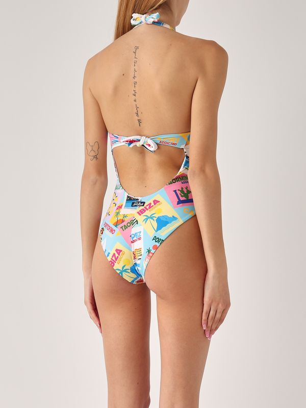 ビキニ MC2 SAINT BARTH Medea One-Piece Swimsuit with Strass Starfis donna-abbigliamento-costumi-