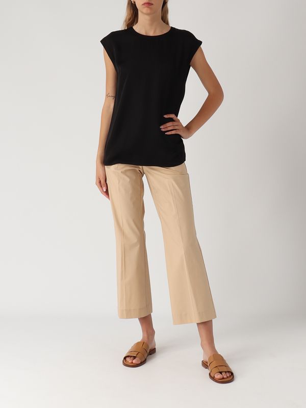 Twinset stretch cotton trousers for women 241tt2072 Ginger