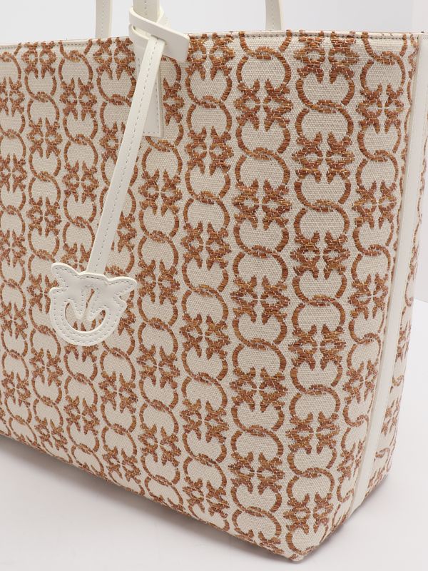 トートバッグ PINKO Woman Tote bags Beige 102832A1LF C50Q PINKO CARRIE TOTE GRAINED LEATHER BAG 102832A1LF - Color