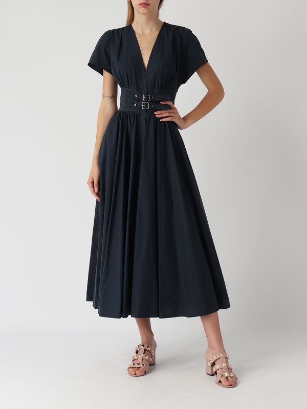 Double-belted Melange Dress Double-belted Melange Dress laubeblanc