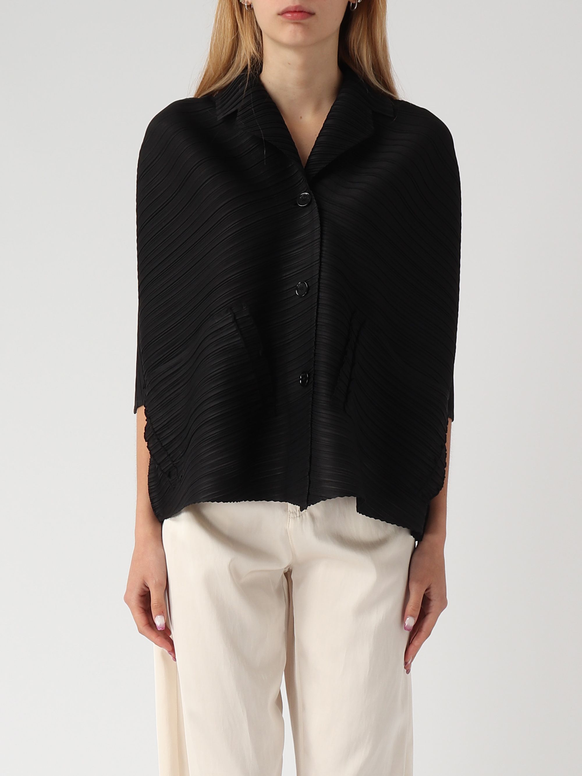Meimeij women's shirt in stretch fabric m4eac1 Black
