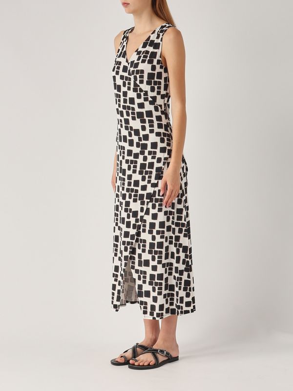 ワンピース MAX MARA NAVY BLUE STRETCH VISCOSE BLEND SHEERE DRESS Max mara navy blue dress