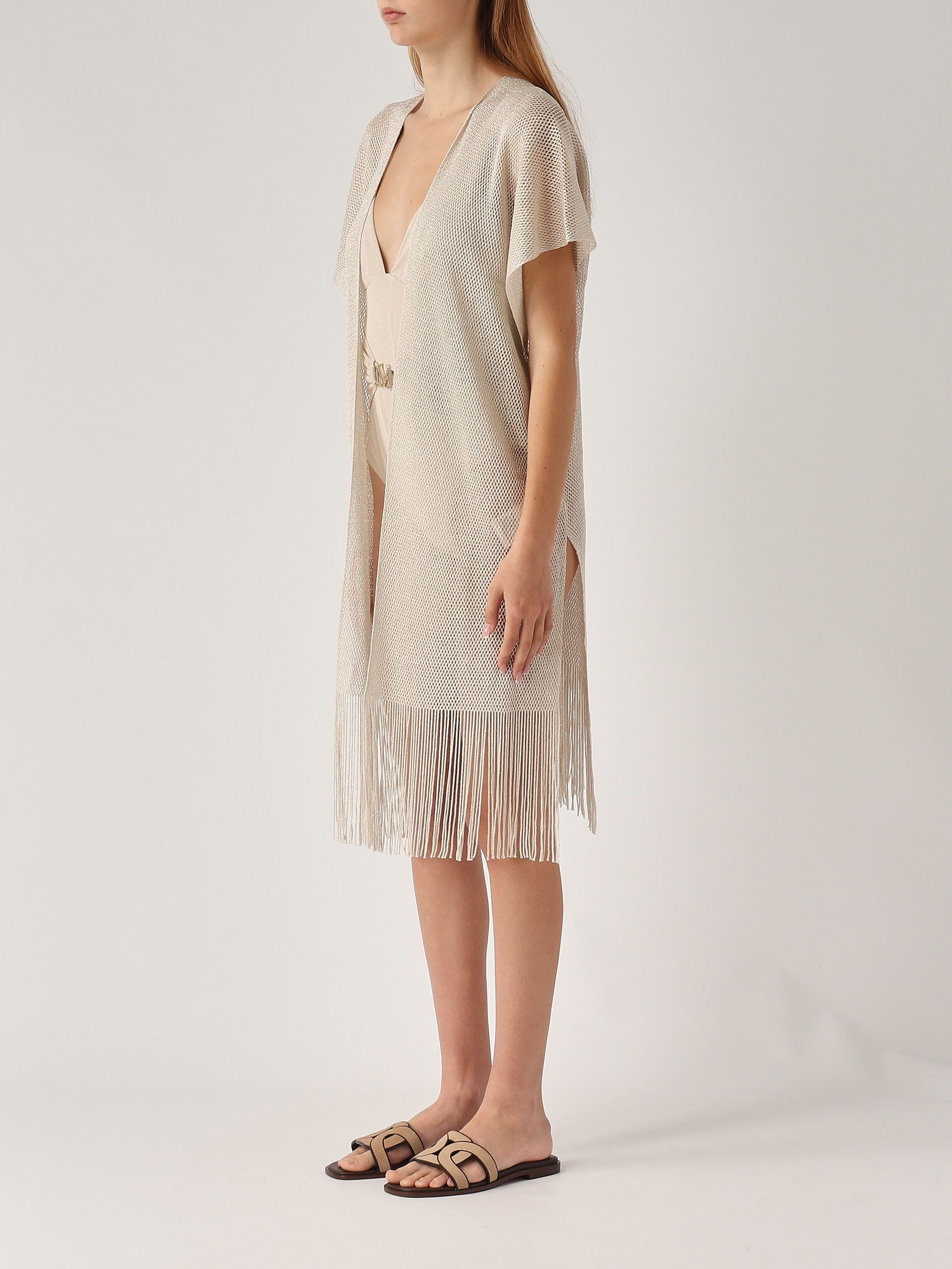 Max Mara Beachwear Iacopo lurex and viscose-knit gilet for
