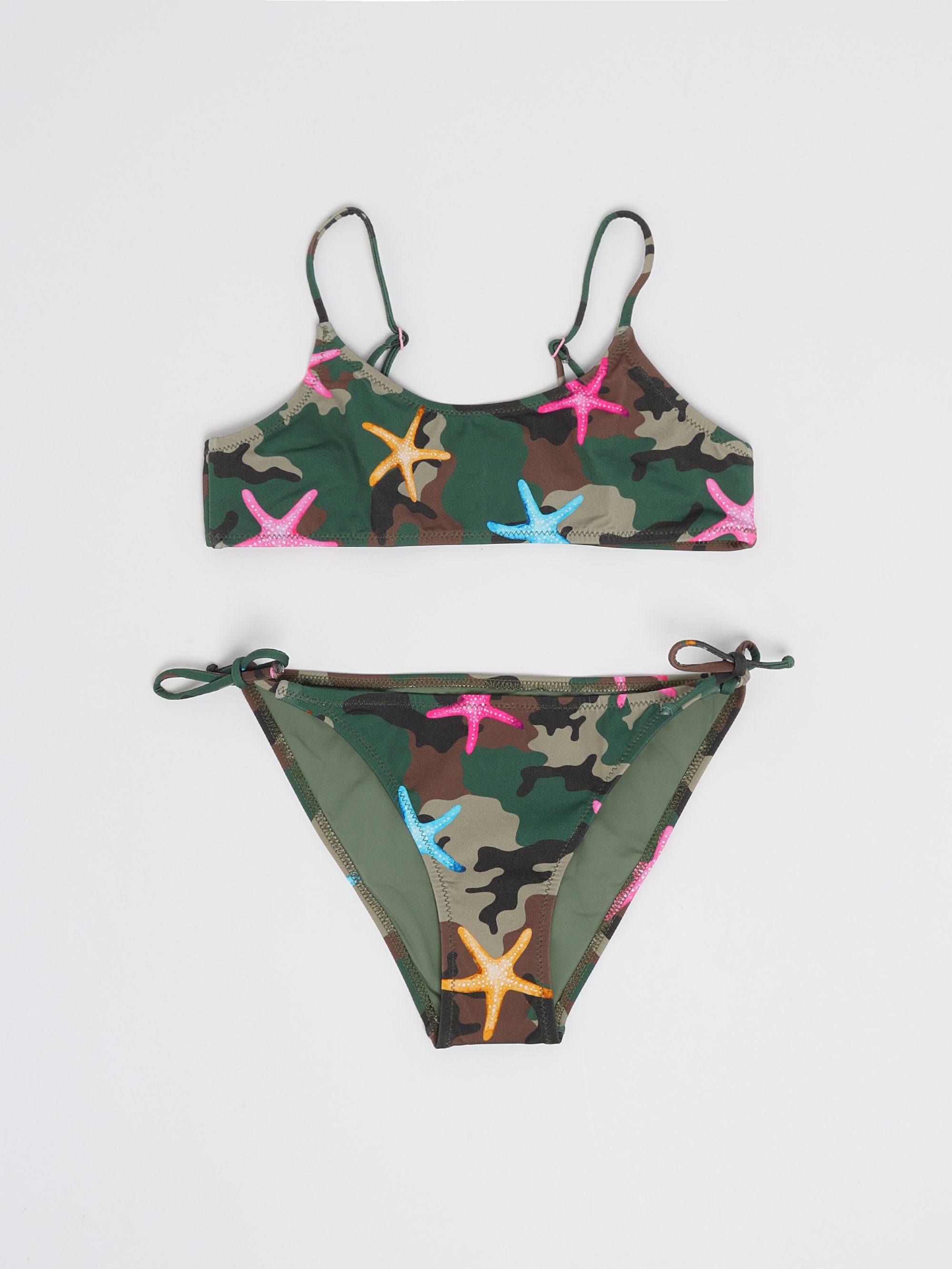 MC2 Saint Barth girl bikini with stars jai0001 Green Spotted