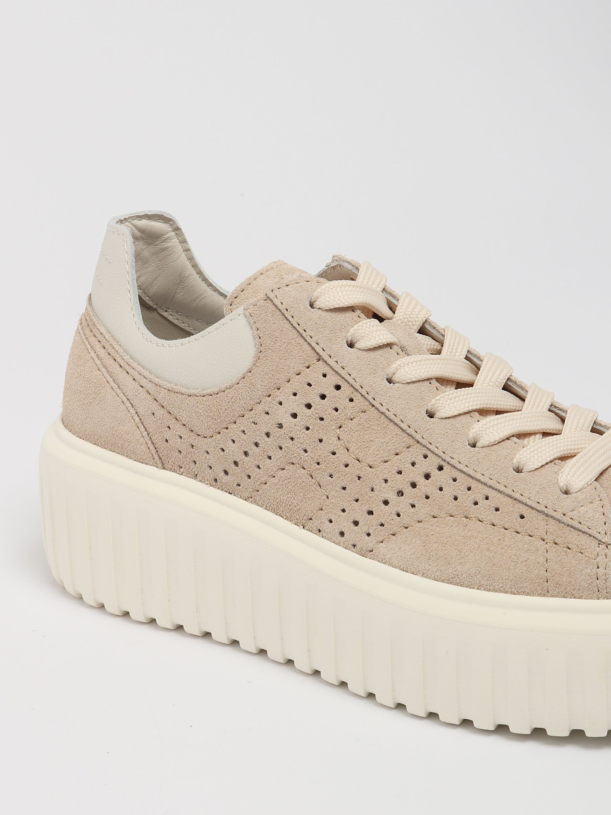 スニーカー HOGAN Sand Suede H-Stripes Sneakers Hogan H Stripes perforated suede sneakers for women