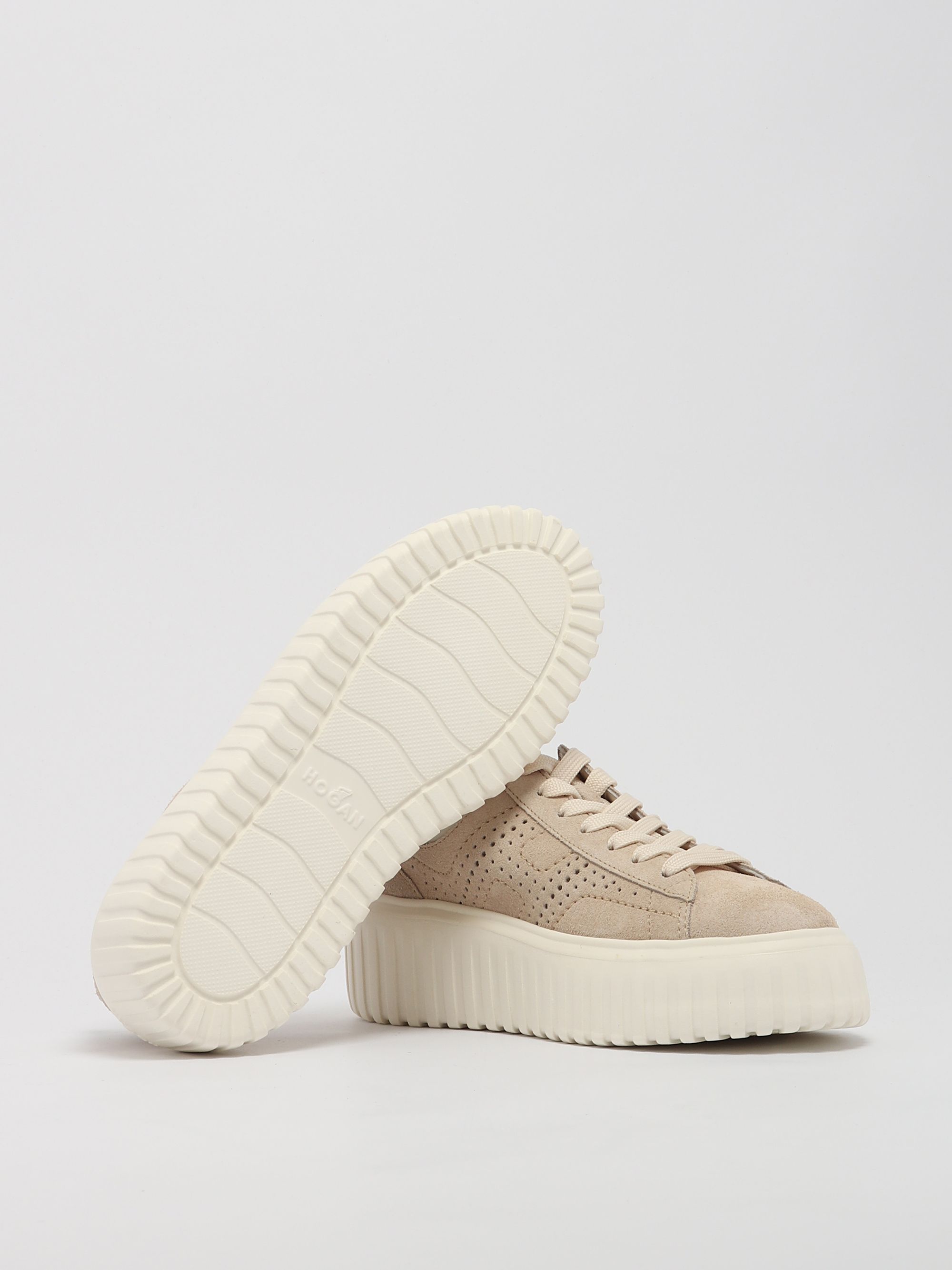 Hogan H Stripes perforated suede sneakers for women