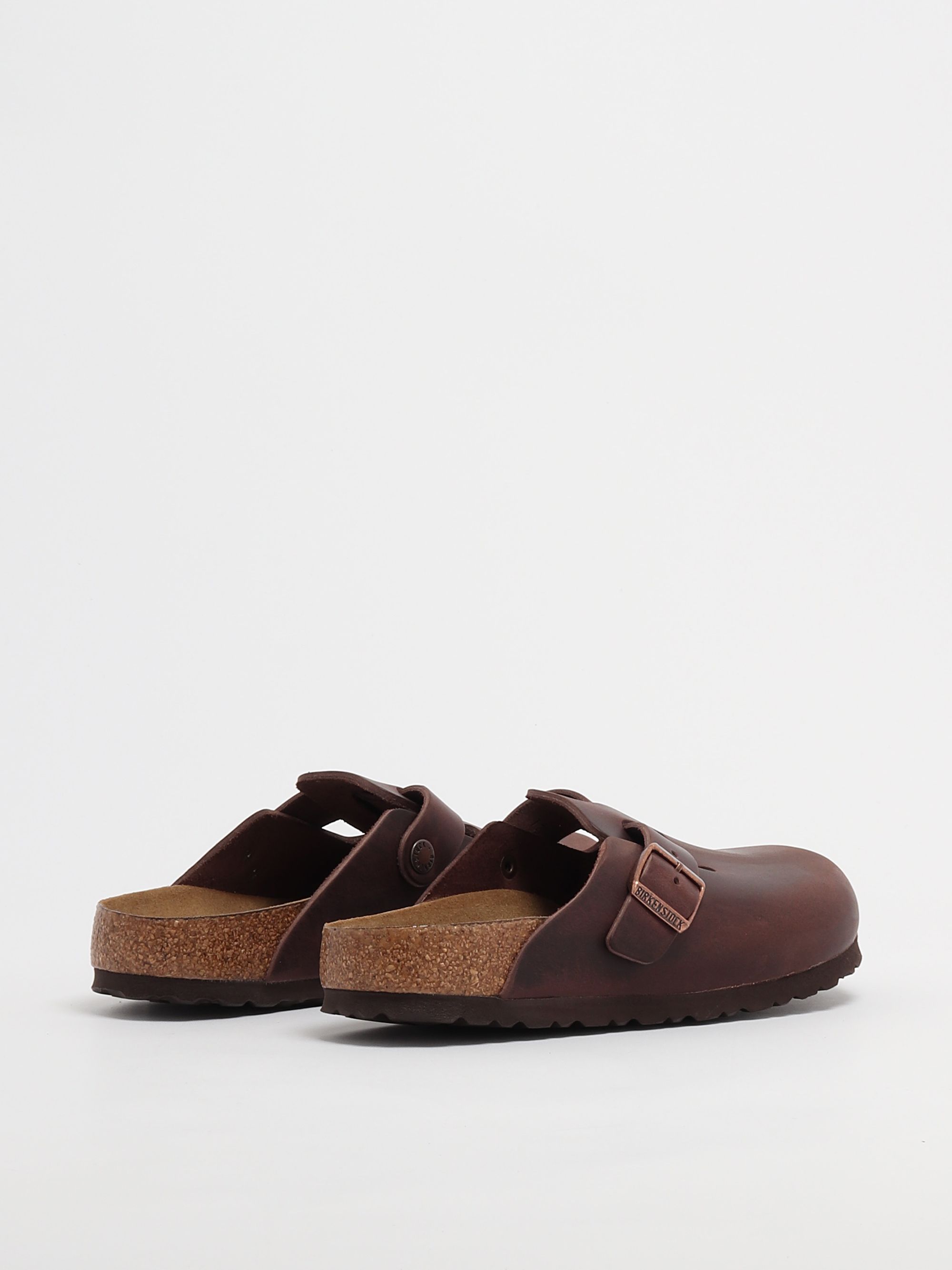 サンダル・ミュール BIRKENSTOCK BOSTON - Leather Sabot Birkenstock Boston women's leather sabot 159713 Cigar