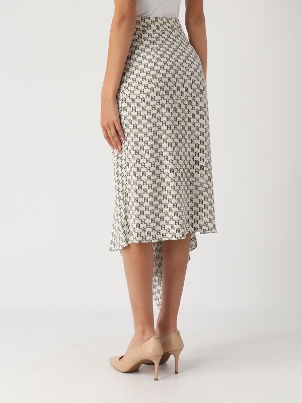 スカート ELISABETTA FRANCHI Woman Skirt Butter GP02Z 193 ELISABETTA FRANCHI Women's long butter skirt in openwork
