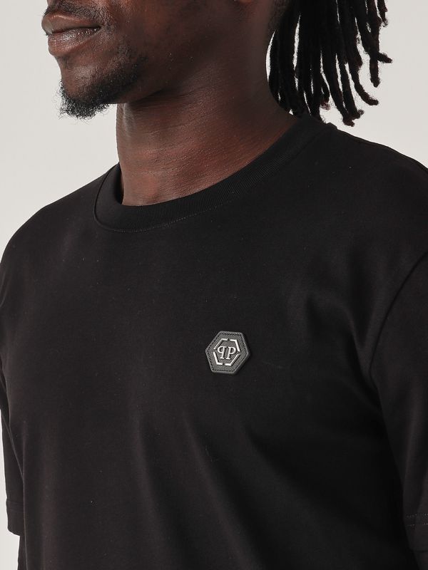 Tシャツ・カットソー PHILIPP PLEIN Men T-shirt Black PAECMTK8252PJY002N 02 T-shirt Round Neck SS Plein Coursive | Philipp Plein
