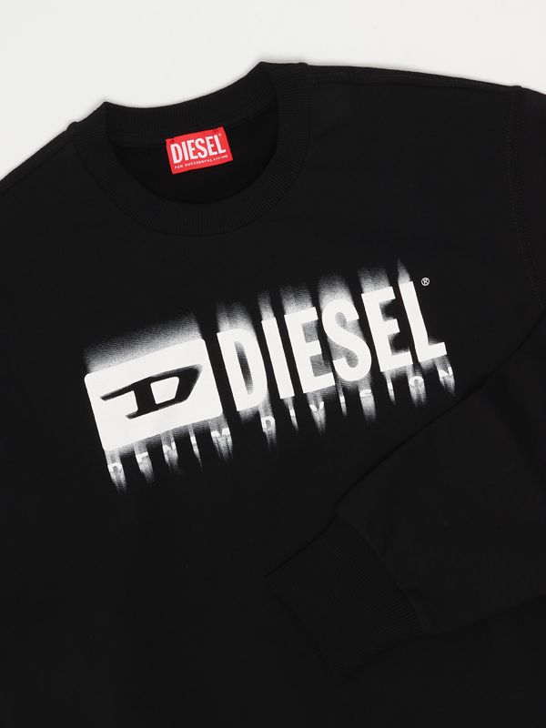 【DIESEL】 black cotton sweatshirt （関税送料込） bambino-bambino-e-ragazzo-