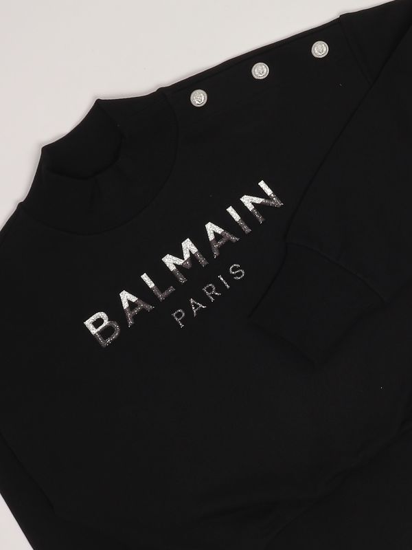 Pull à Capuche Zippé Balmain Pour Ado 14 Ans - Noir, Coton, Neuf Avec étiquettes, Fabriqué En France