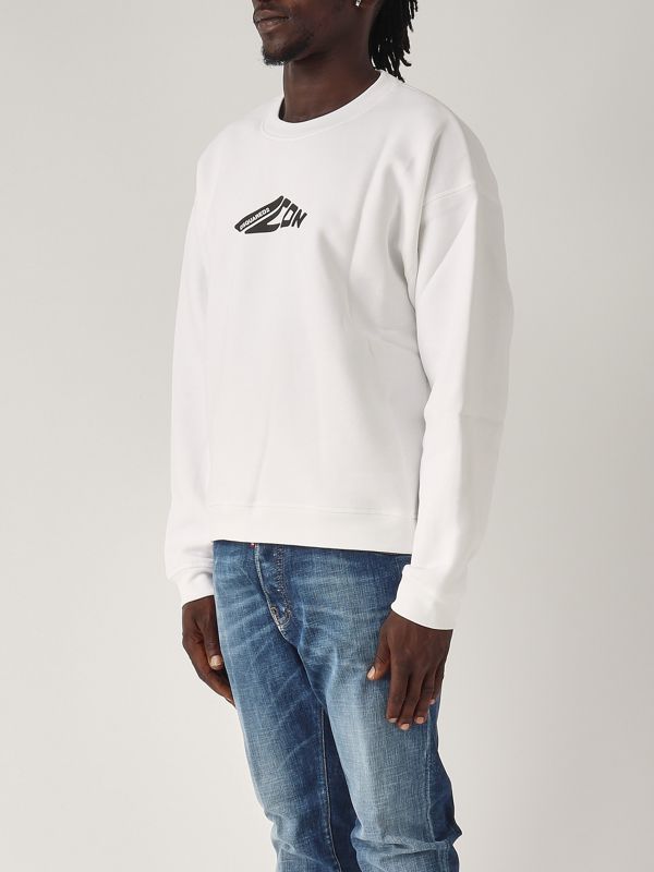 Dsquared2 cotton blend crewneck sweatshirt for men