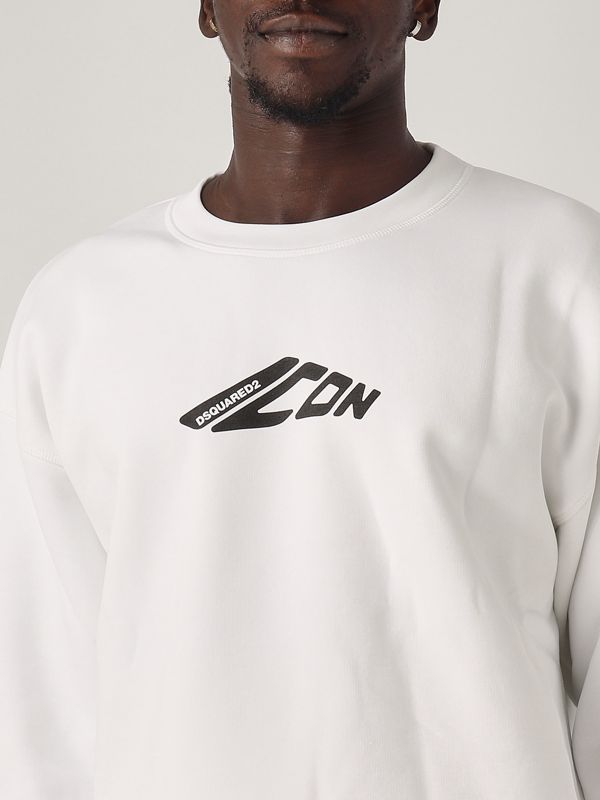 Dsquared2 cotton blend crewneck sweatshirt for men