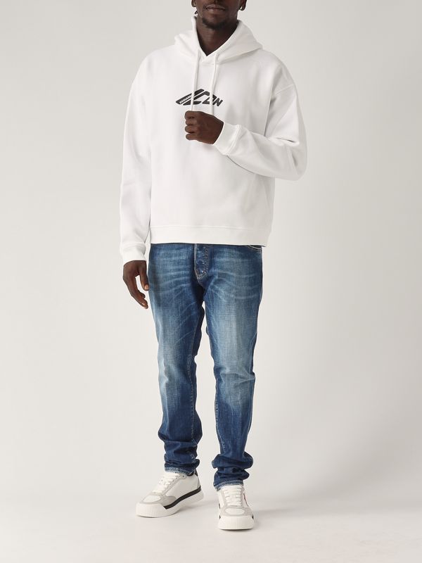 Dsquared2 cotton blend hoodie for men s79gu0137d25007 White
