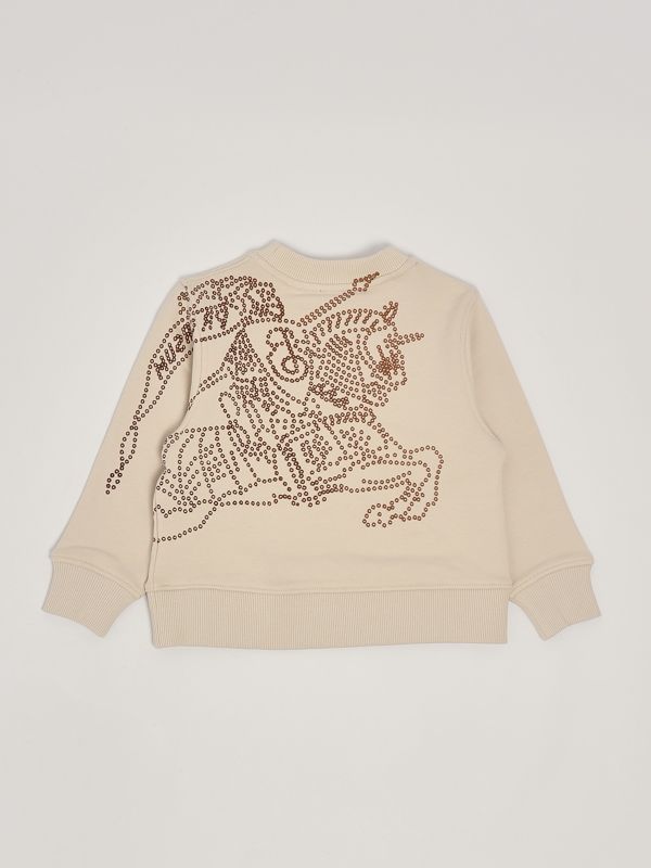 【関税&送料込】Burberry Biscuit Cotton Sweatshirt Burberry Orange & Multi Graphic Print Terry Cloth Sweatshirt