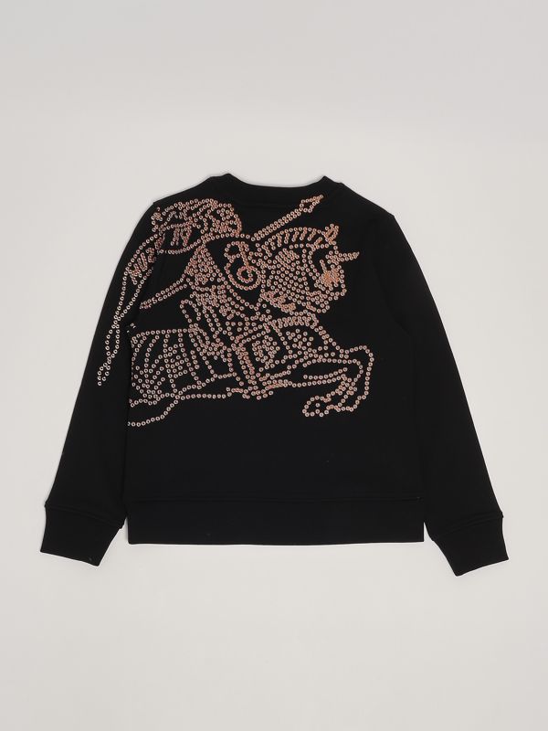 Tシャツ・カットソー BURBERRY Black Cotton Sweatshirt Burberry logo-print Cotton Sweatshirt | Black | FARFETCH