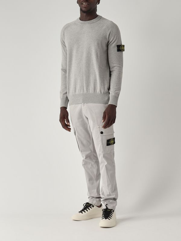 5. Pantalone uomo Stone Island slim fit in cotone stretch Grigio Stone Island 8115303l1