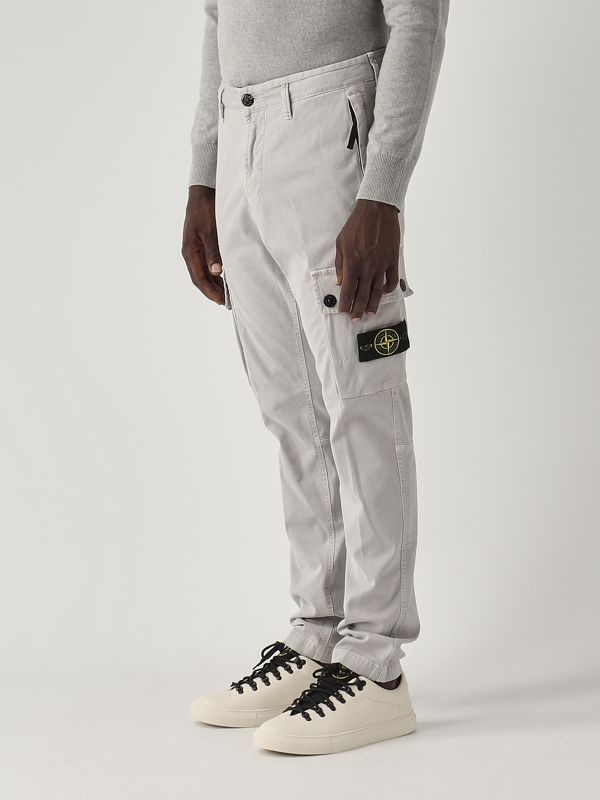 2. Pantalone uomo Stone Island slim fit in cotone stretch Grigio Stone Island 8115303l1
