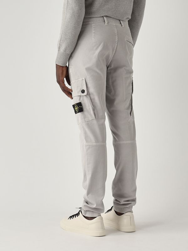 3. Pantalone uomo Stone Island slim fit in cotone stretch Grigio Stone Island 8115303l1