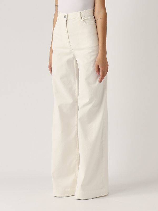 公式の店舗 Pinko Wendy narrow-waisted wide leg stretch cotton trousers パンツ