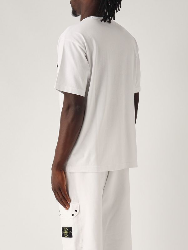 Tシャツ・カットソー STONE  White Cotton T-Shirt 811524113_A0001-4_92d0fc0b-
