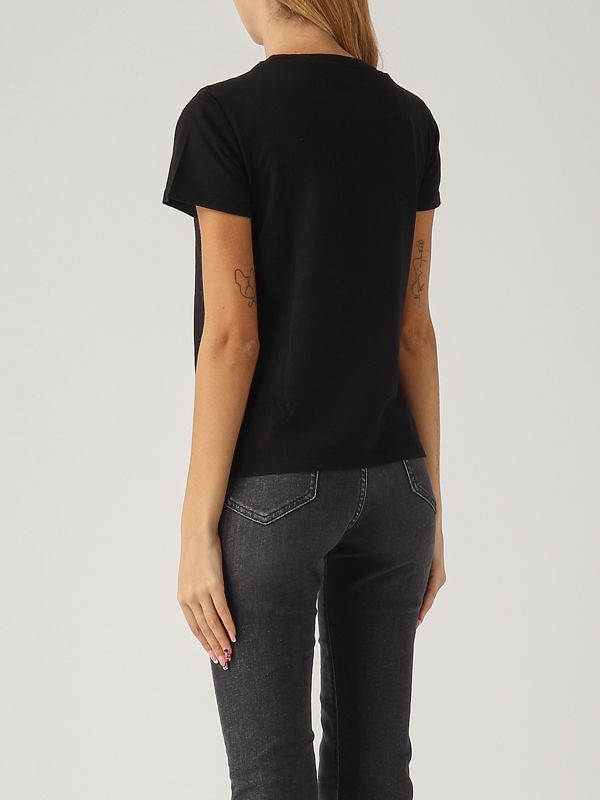 Pinko Basico cotton T-shirt for women 100373a228 Black