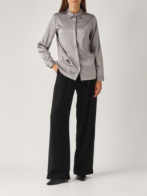 パンツ EMPORIO ARMANI Woman Pants Dove Grey EW001509 AF10206 U6125 Emporio Armani women's pants in sablè stretch fabric