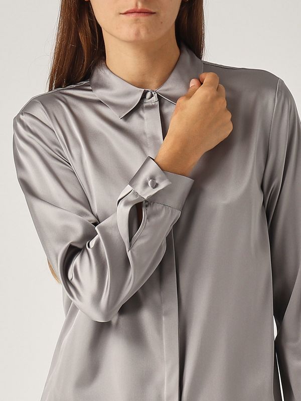 EMPORIO ARMANI グレー フリル ポンチョ