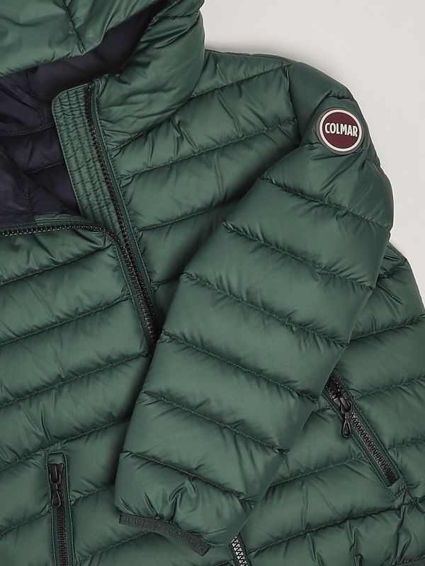 Colmar down jacket in natural feathers for boys 3497a9wy Green