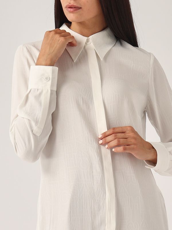 Tシャツ・カットソー ELISABETTA FRANCHI Georgette blouse with striped pattern donna-abbigliamento-camicie-no