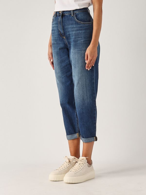 デニム・ジーパン ELISABETTA FRANCHI Women Denim Pants PJ92D51E2DL8 blue vinta ELISABETTA FRANCHI Women Denim Pants PJ92D51E2DL8 blue vinta
