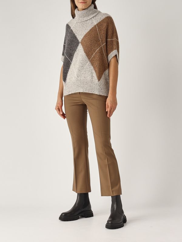 Col roulé Gran Sasso pour femme, mélange d'alpaga et de laine