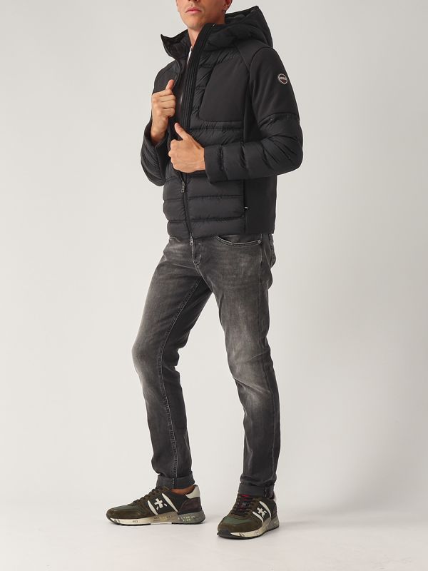 Colmar men's nylon and neoprene down jacket 1286n1wq Black