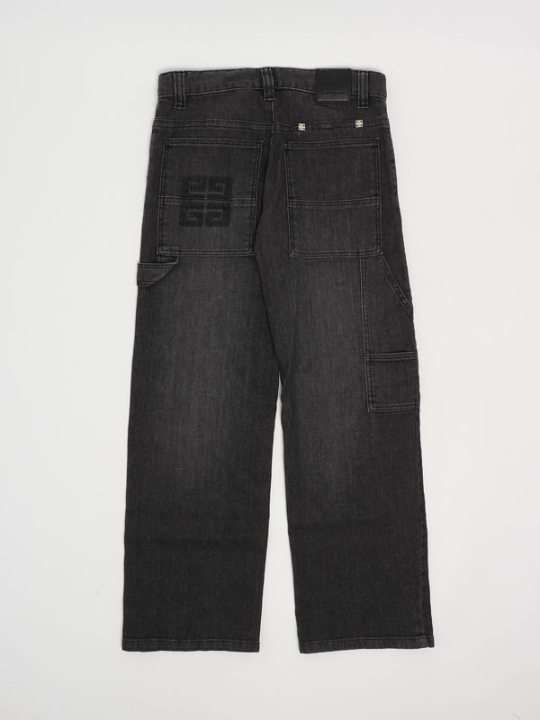 【関税＆送料込み】Givenchy Cocoon Logo-Patch Jeans Clothin Cocoon pants in washed denim in - medium blue | Givenchy US