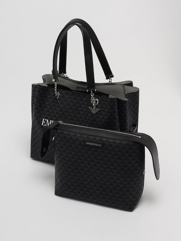 EMPORIO ARMANI Y3D158YFN6E81386 関税送料込 Emporio Armani women's leatherette bag with all over logo