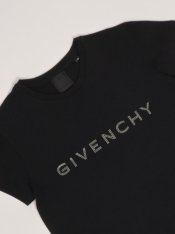 希少【Givenchy】ロゴ入りコットンTシャツ Black Logo T-Shirt - kids atelier