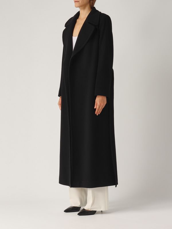 コート TAGLIATORE BLANCHE 350001 N5051 Coats Black Tagliatore Melody virgin wool and cashmere coat for women
