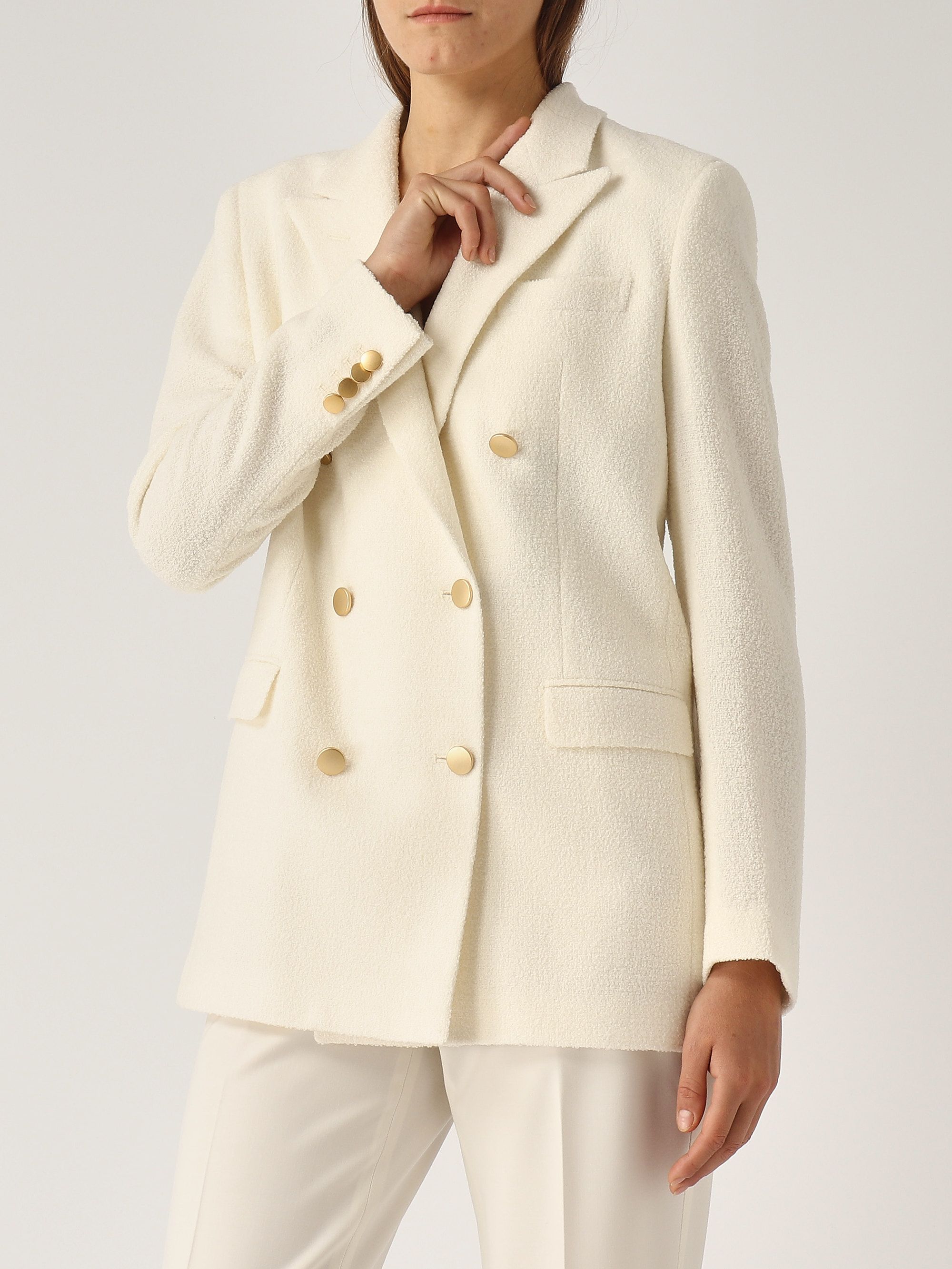 コート TAGLIATORE Woman Coat Ecru JOLECCD70015U A1345 Tagliatore Outlet: Coat woman - Ecru | Tagliatore coat