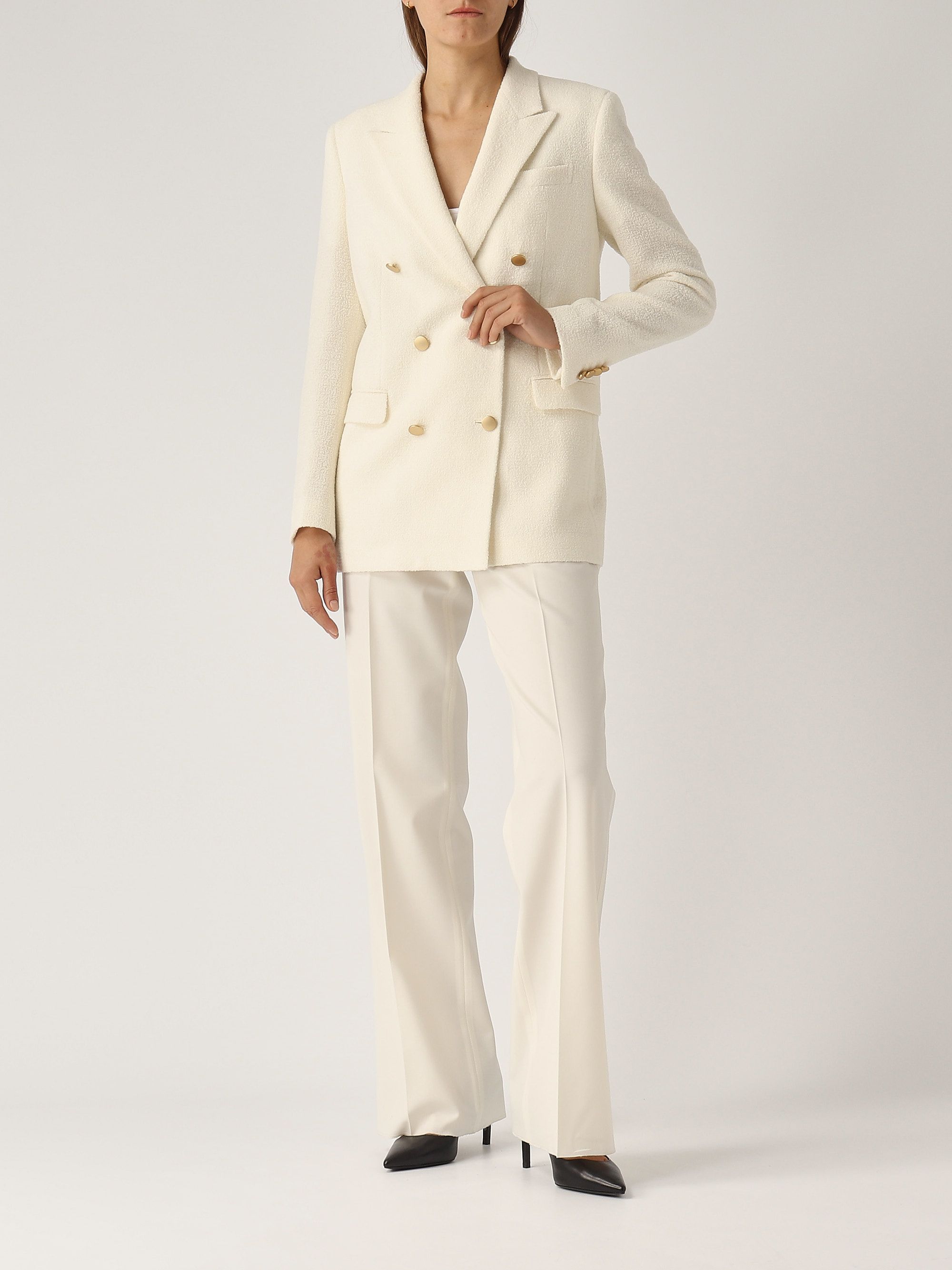 アウターその他 TAGLIATORE Women Outer JPARIGI12B340306EX970 WHITE HOODED FELT TEXTURE JACKET - Oyster-white | ZARA United States