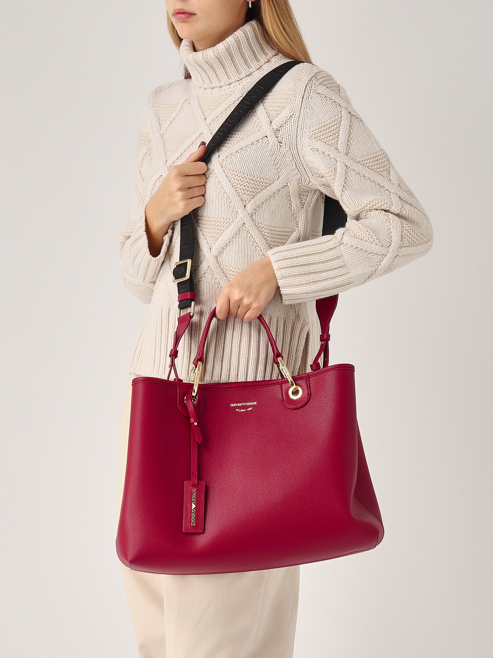 【EMPORIO ARMANI】MyEA トートバッグ Small MyEA shopper bag with deer print | Emporio Armani