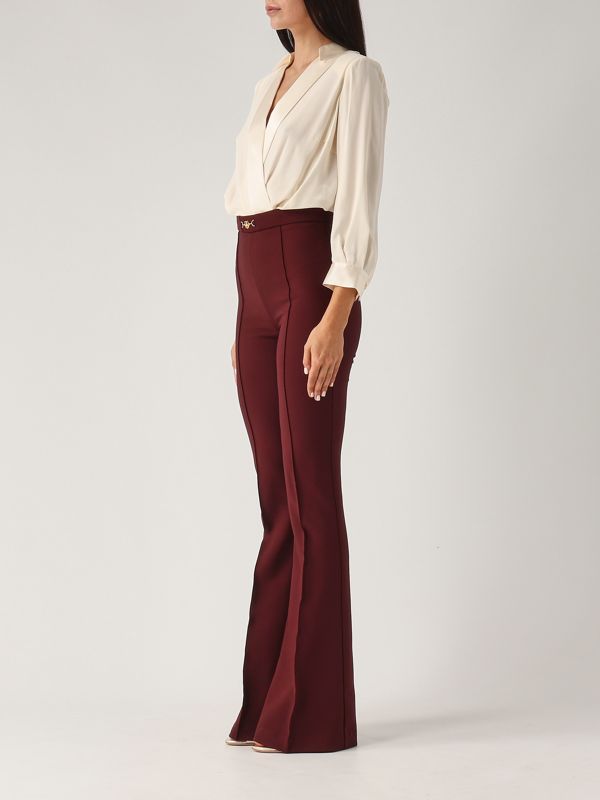Elisabetta Franchi viscose jumpsuit with logoed detail for