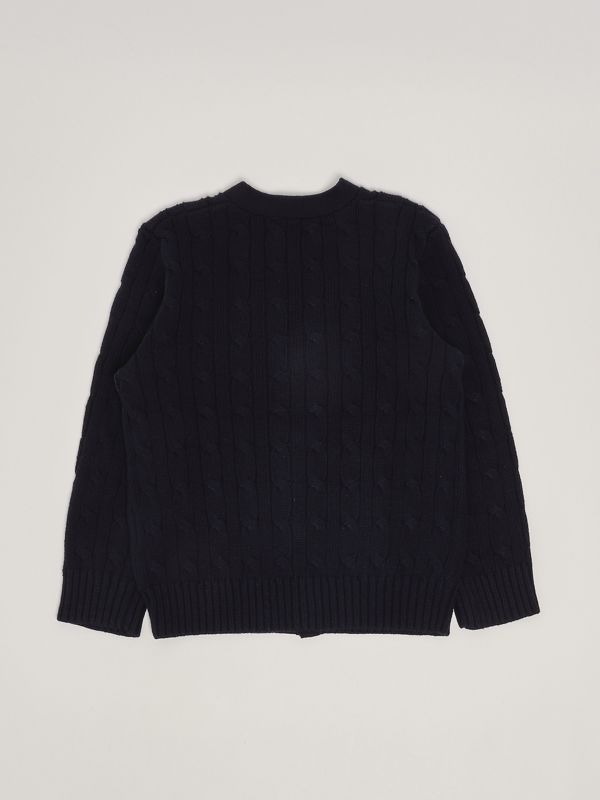 【送料&関税込】Polo Ralph Lauren Logo Detail Cotton Cardiga Polo Ralph Lauren logo-embroidered cable-knit Cotton