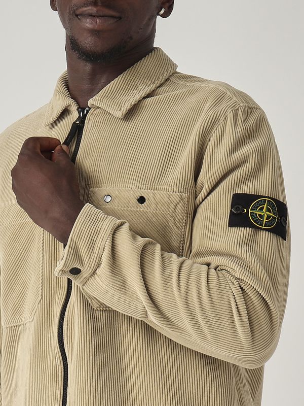 Stone Island Herren-Cord-Overshirt mit Fronttaschen 811511604
