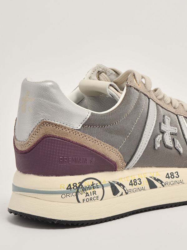 スニーカー PREMIATA CONNY-7359 Sneakers Conny in suede bianco e nylon Premiata 