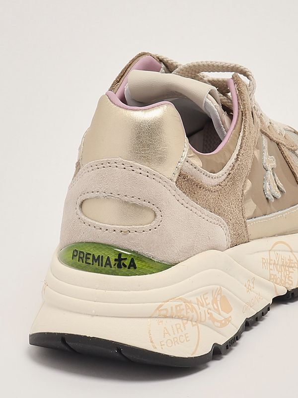 PREMIATA Sneaker Mased Camouflage – Beige/Sabbia – Modello MASED 7004 – Suola 4 Cm – Ispirata Agli Anni '90 - 2