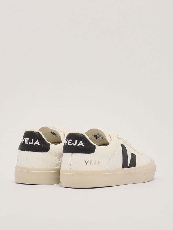 スニーカー VEJA CP0501537U** Sneakers campo chromefree in black and CAMPO LEATHER WHITE BLACK | VEJA